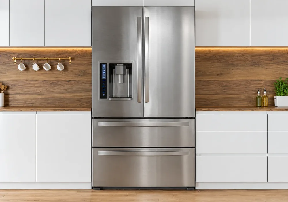 Stainless refrigerator in a San Diego kitchen serviced by AllPro AG