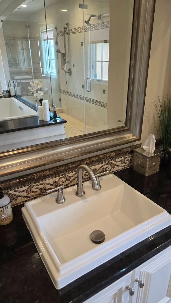 New bathroom sink faucet installed in San Diego