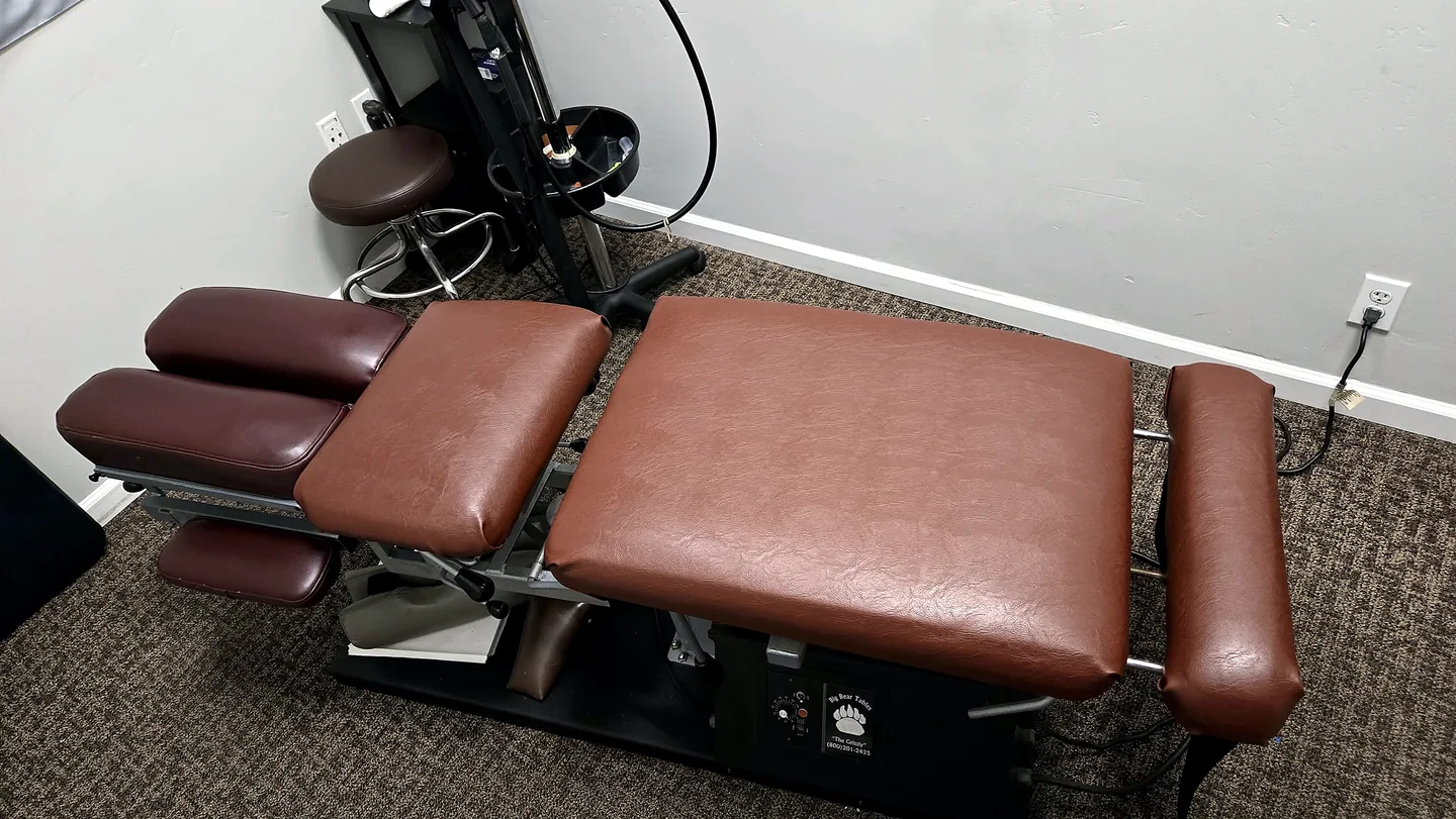 Chiropractic table reupholstered with new cushions in San Diego
