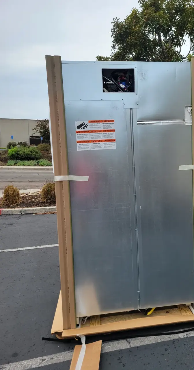 Side-by-side refrigerator delivered and installed for a San Diego customer