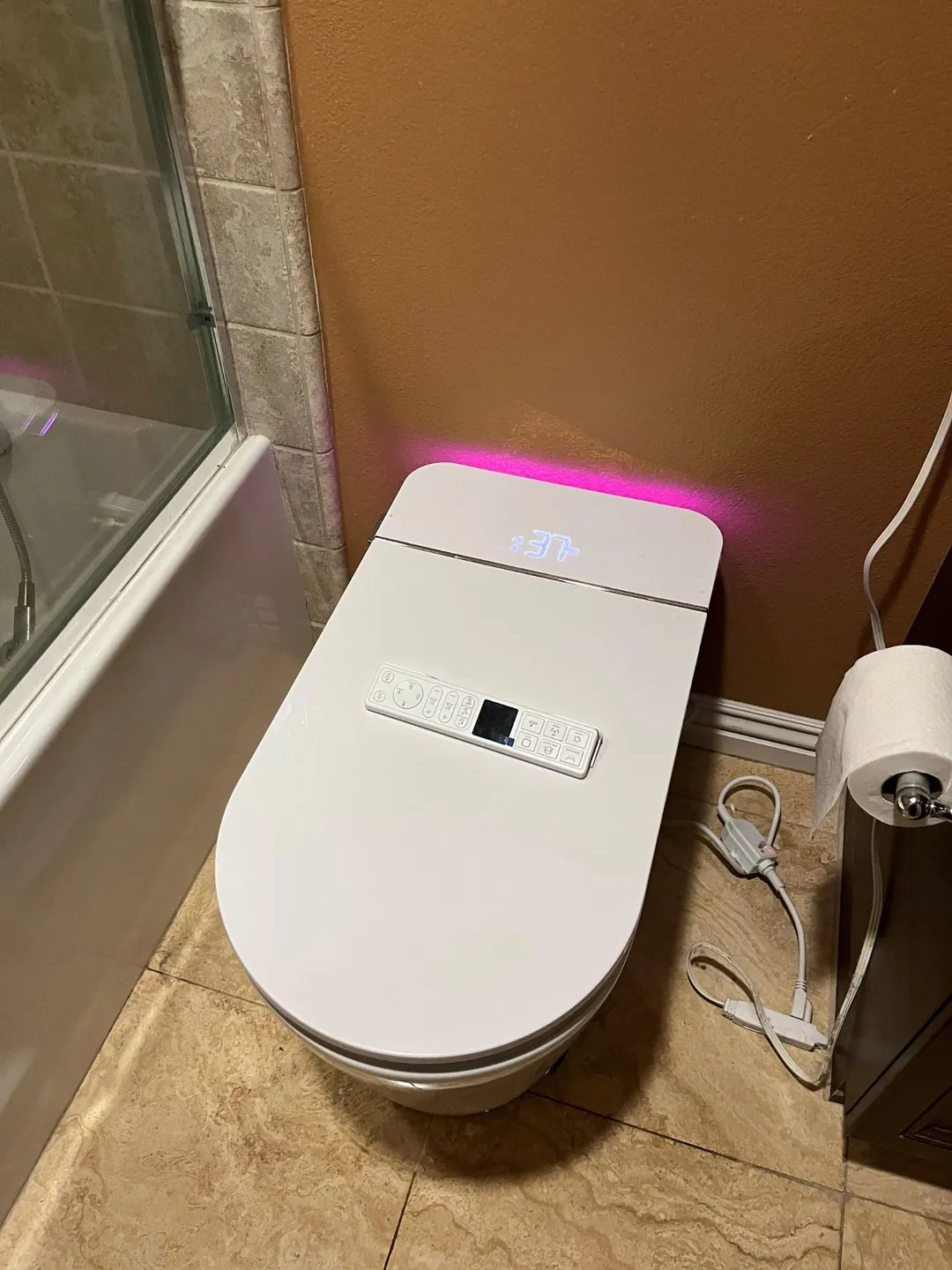 Smart bidet toilet installed in a San Diego bathroom